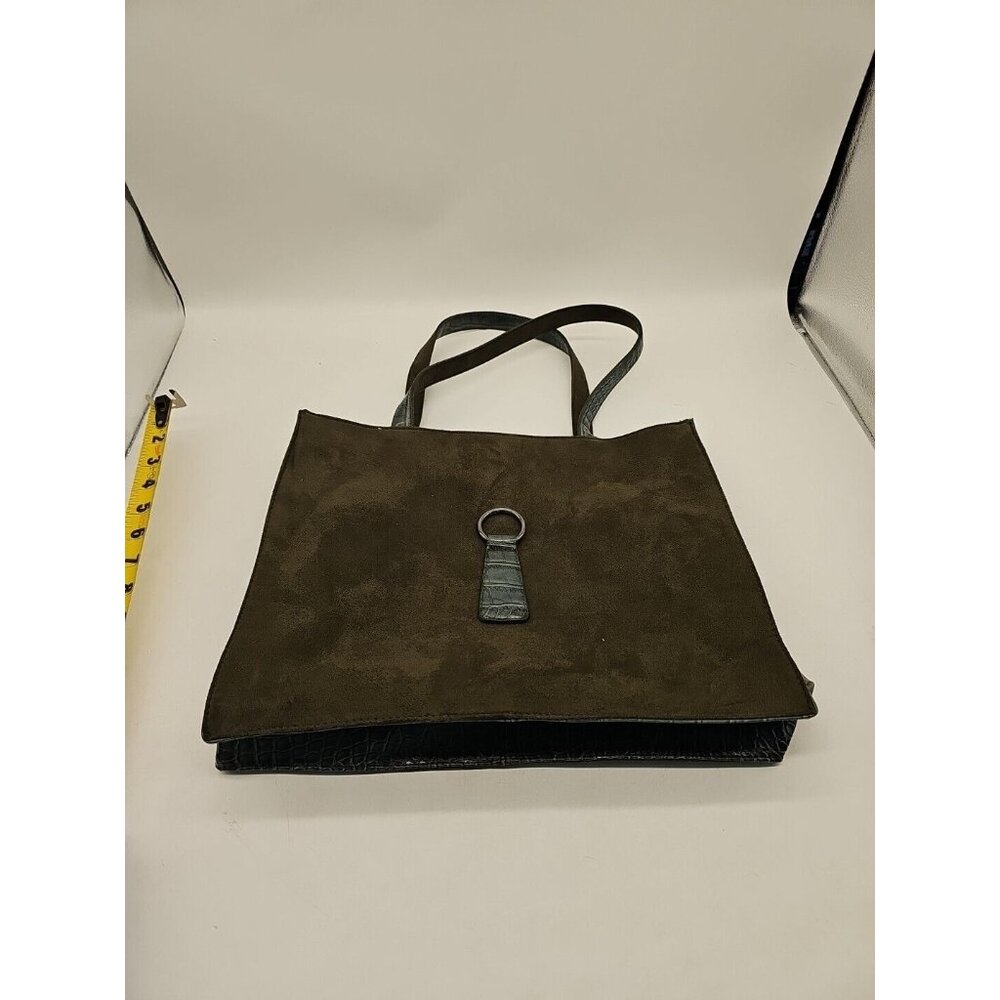 Murval Paris‎ handbag Green Suede Large Outside Zip